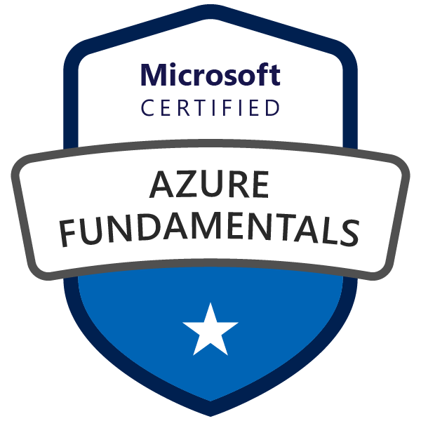 Certification - Azure Cloud AZ-900 Certification from Microsoft